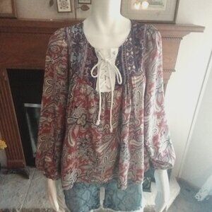 Sugar Fox Long Sleeve Blouse